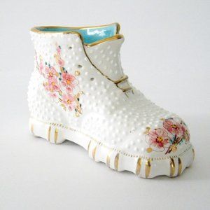 ARS Deruta Italy Hobnail Textured Dish Shoe Vase